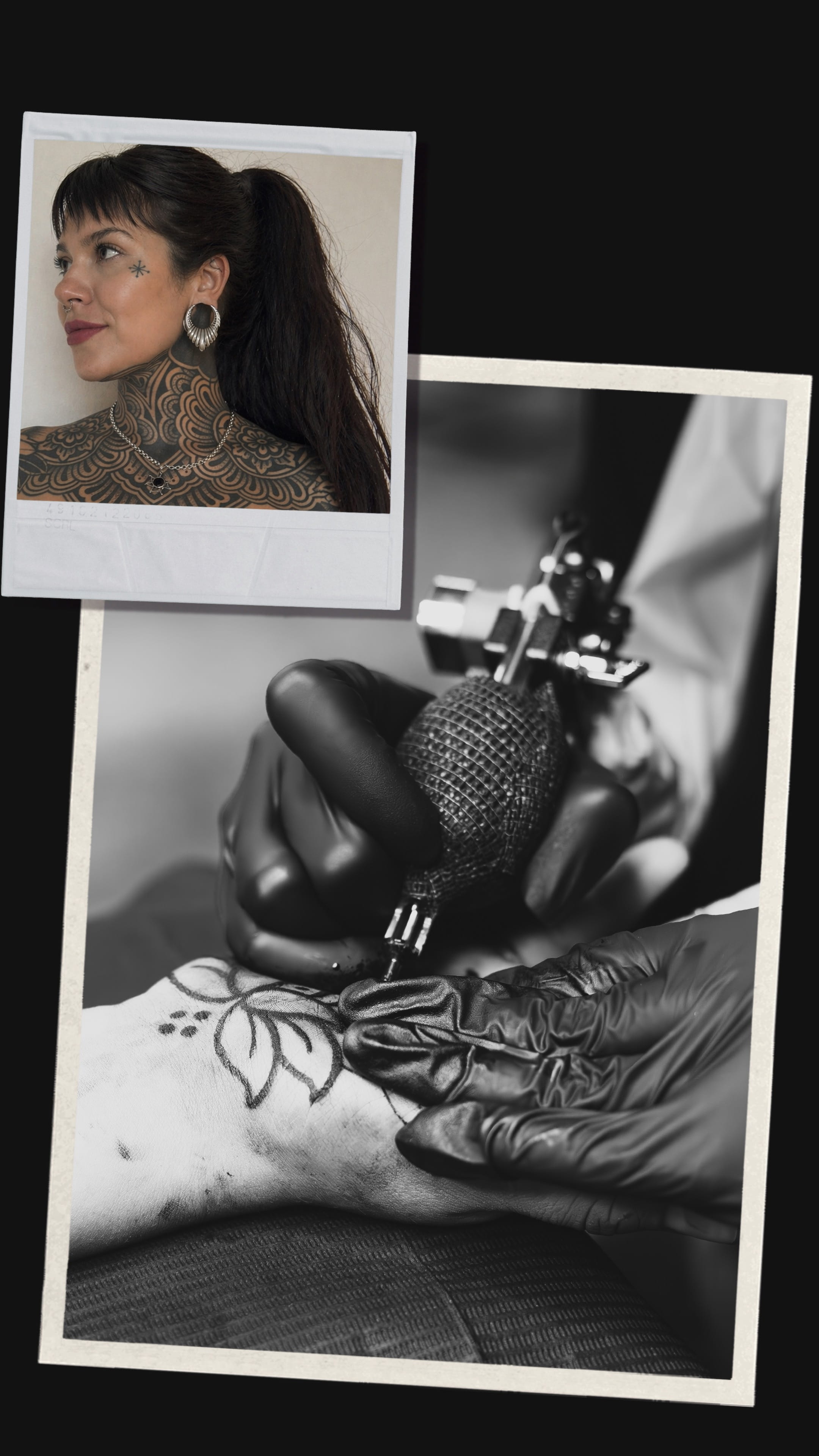 Ornamental tattoo and body work by Michelle Monster